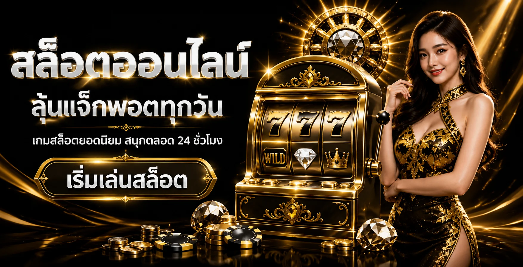 แบนเนอร์ Flash24hr คาสิโนสดและเกมสล็อตโทนส้มดำ